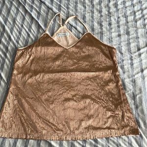 Rose gold-ish sparkle blouse